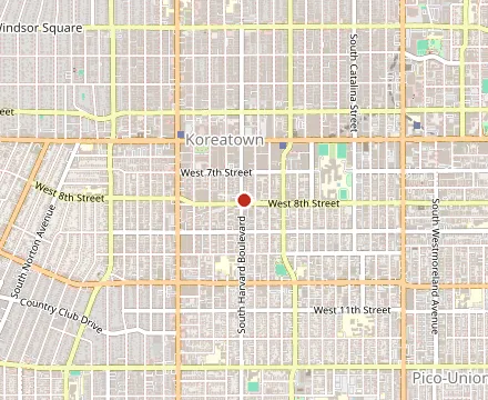 Map showing Baekjeong Los Angeles