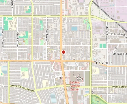 Map showing Inaba Japanese Restaurant