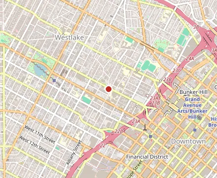 Map showing Pacific Dining Car