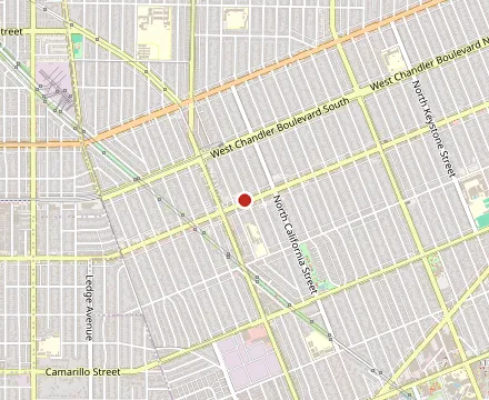 Map showing The New Deal Restaurant and Wine Bar