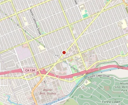Map showing Los Amigos Bar & Grill
