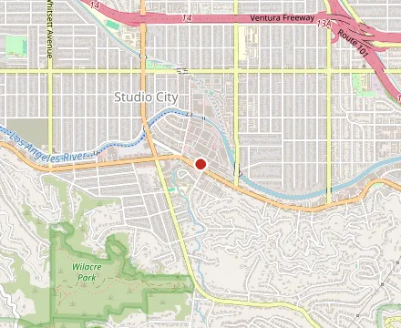Map showing Black Market Liquor Bar - Studio City Restaurant and Bar