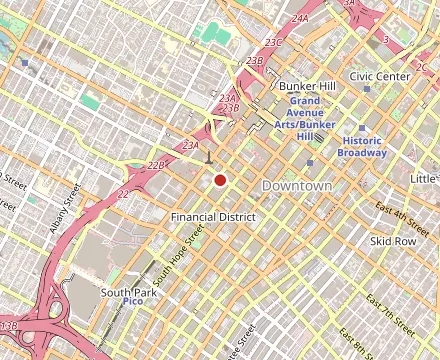 Map showing JOEY DTLA