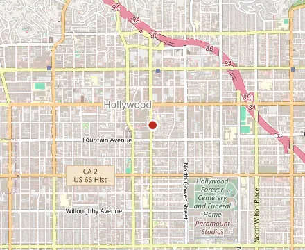 Map showing Los Balcones