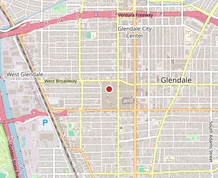 Map showing Panini Kabob Grill - Glendale Galleria