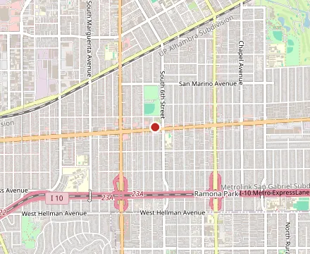 Map showing Banh Mi & Che Cali