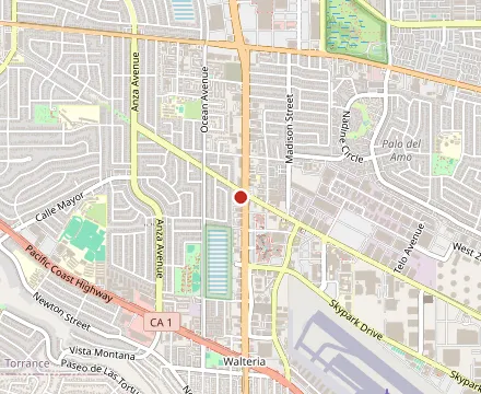 Map showing Sodam Boba & Poke Cafe