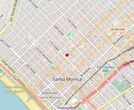 Map showing Rustic Canyon