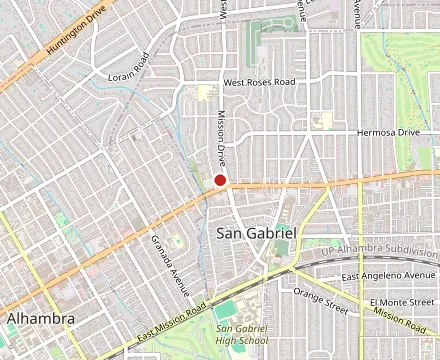 Map showing Golden Deli San Gabriel