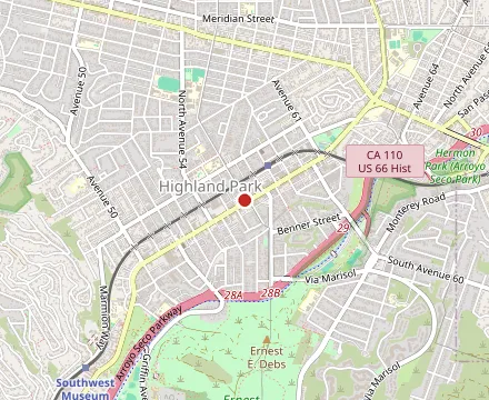 Map showing Checker Hall