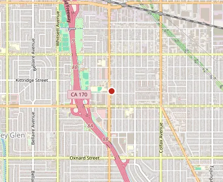 Map showing Downtown Philly Cheese Steaks