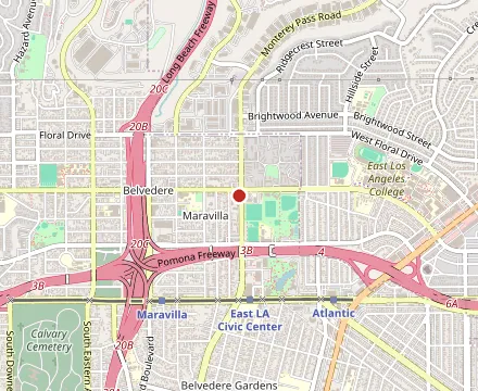 Map showing Subway