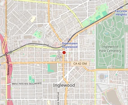 Map showing Martin's Cocina y Cantina