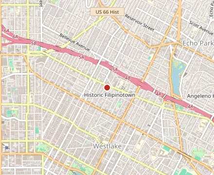 Map showing Dollar Hits