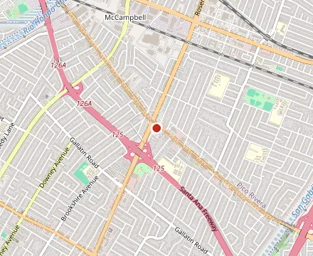 Map showing Pepe's Downey