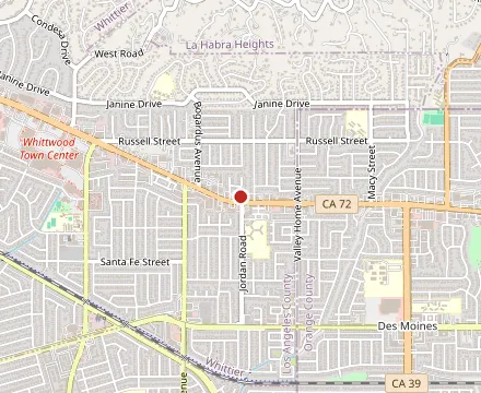 Map showing The Original Pancake House - Whittier