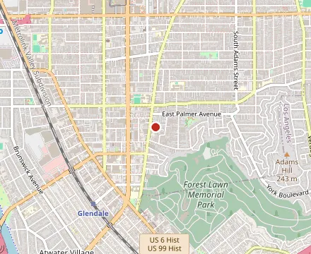 Map showing Bliss Restaurant