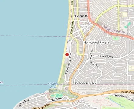 Map showing Perry's Café & Beach Rentals - Torrance Beach