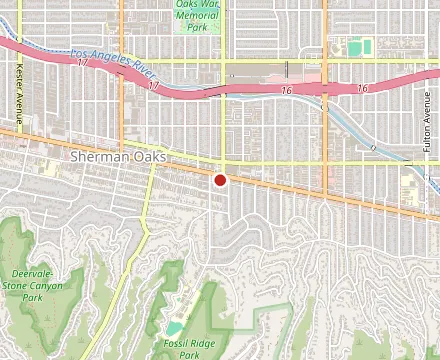 Map showing Bacari Sherman Oaks