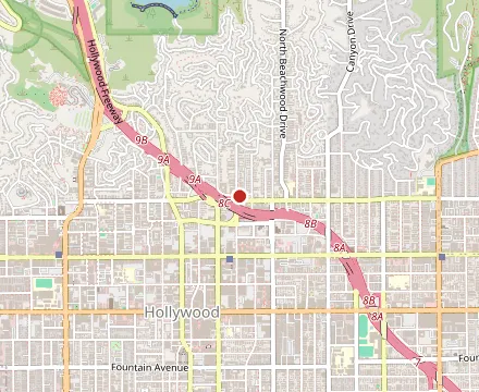 Map showing For the Win - Hollywood