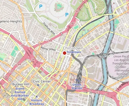 Map showing HONG KONG BBQ RESTAURANT