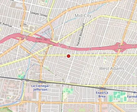 Map showing Farmhouse Kitchen Thai Cuisine LA