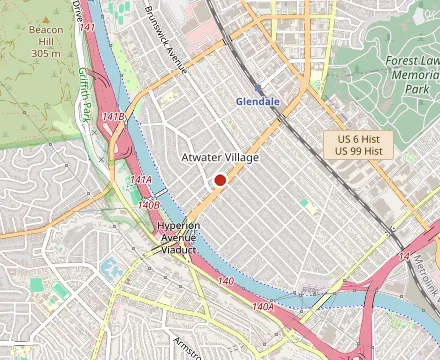 Map showing Viet Noodle Bar