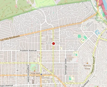 Map showing Trattoria Farfalla Los Feliz