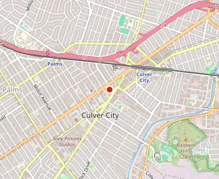 Map showing CULVER & MAIN