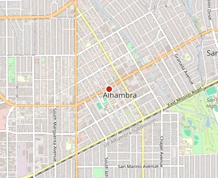 Map showing Bon Appetea Cafe - Alhambra