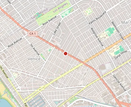 Map showing The Venice West