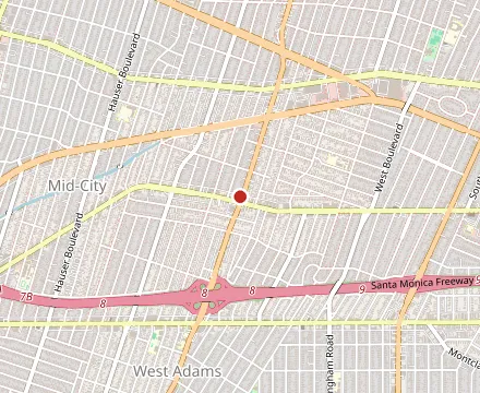 Map showing Roscoe's Chicken and Waffles