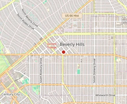 Map showing Dante Beverly Hills