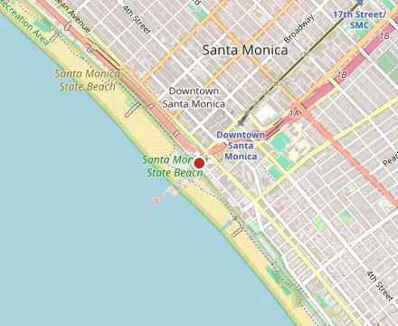 Map showing Big Dean's Ocean Front Cafe