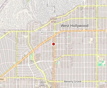 Map showing Barton G. The Restaurant Los Angeles