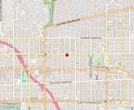 Map showing Sanamluang Cafe Hollywood