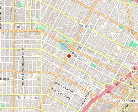 Map showing Langer's Delicatessen-Restaurant