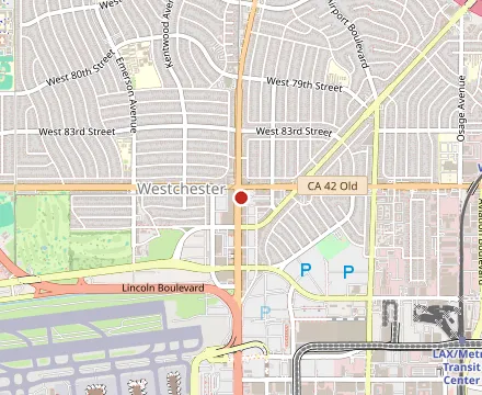 Map showing Kickin' Fish and Chicken