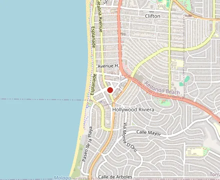 Map showing Redondo Beach Brew Co