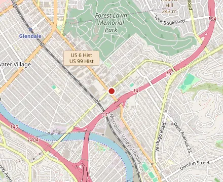 Map showing Yoshinoya