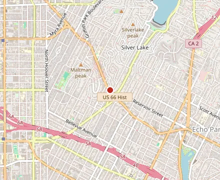 Map showing Silverlake Ramen