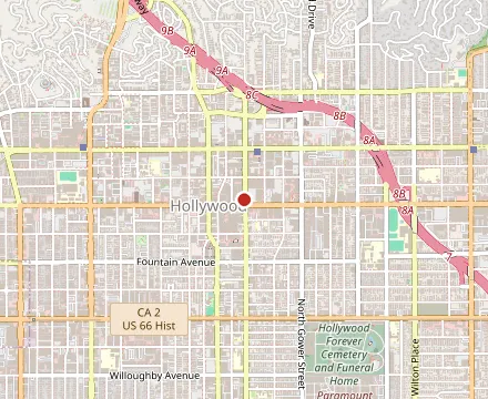 Map showing Sunset & Vinyl