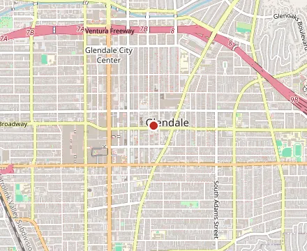 Map showing Mila's Pizzeria