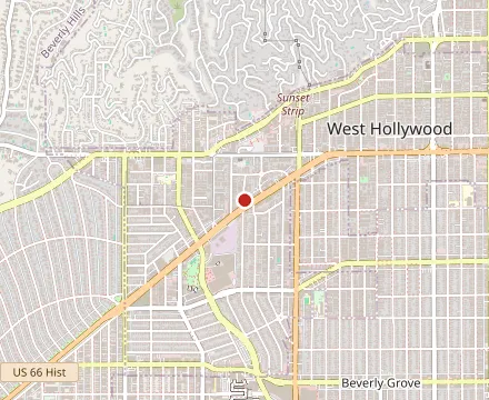 Map showing V Wine Room and Pizza