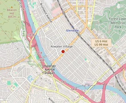 Map showing Bon Vivant Market & Café