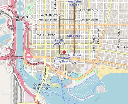 Map showing George's Greek Cafe