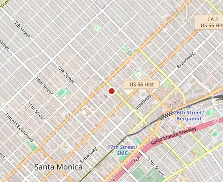 Map showing Tartine Santa Monica