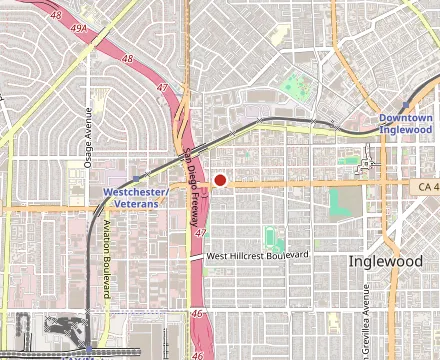 Map showing Roscoe's House of Chicken and Waffles