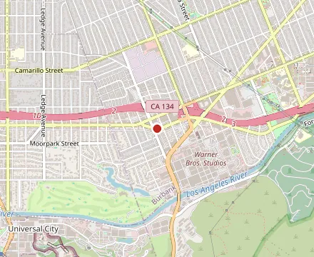 Map showing JINYA Ramen Bar - Burbank