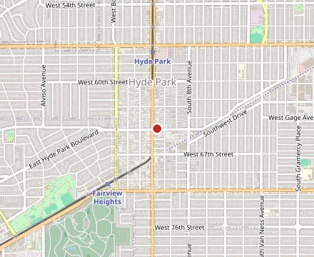 Map showing Tumbys Pizza